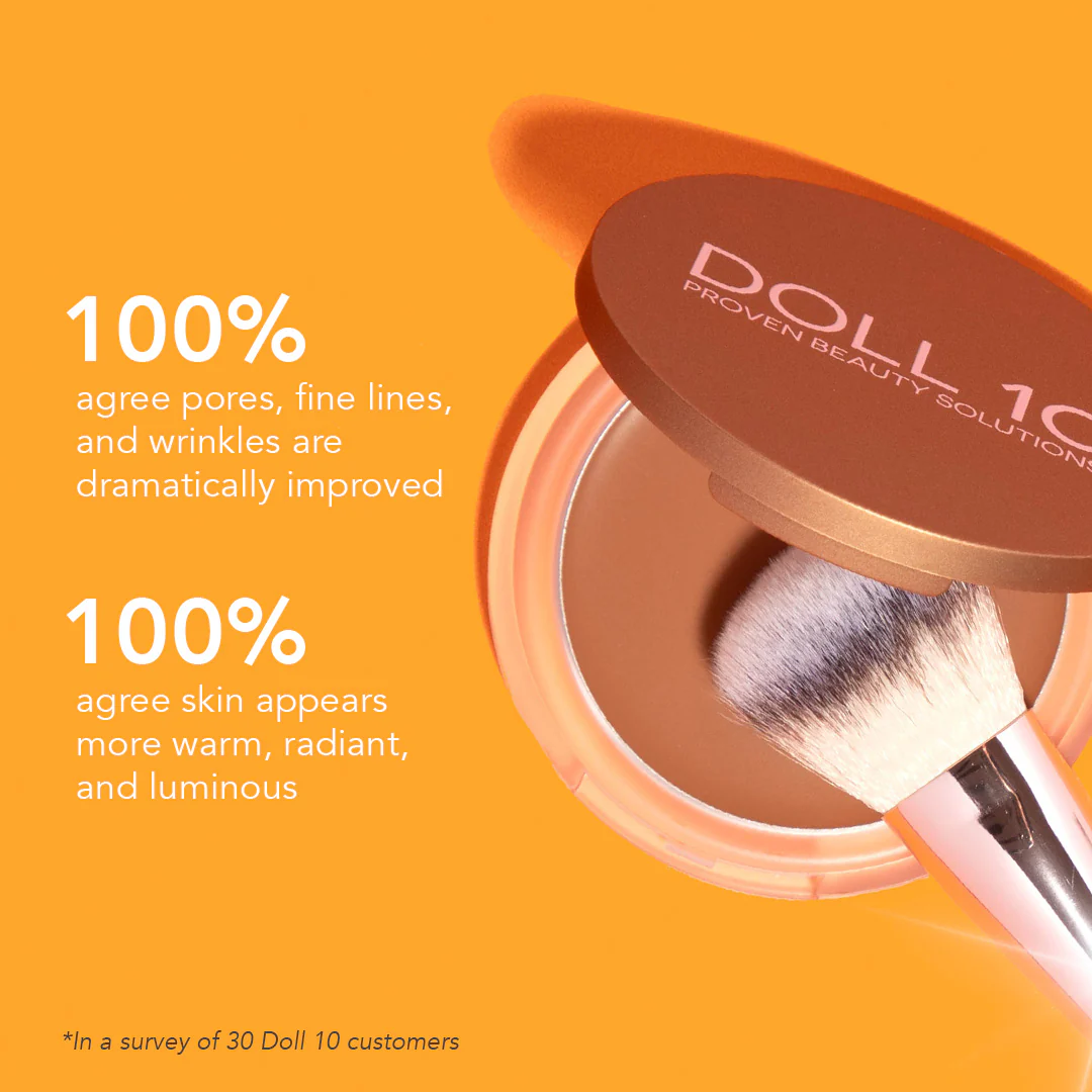 Fresh Squeezed Vitamin Infused Solid Serum Bronzer with Brush - Image 4