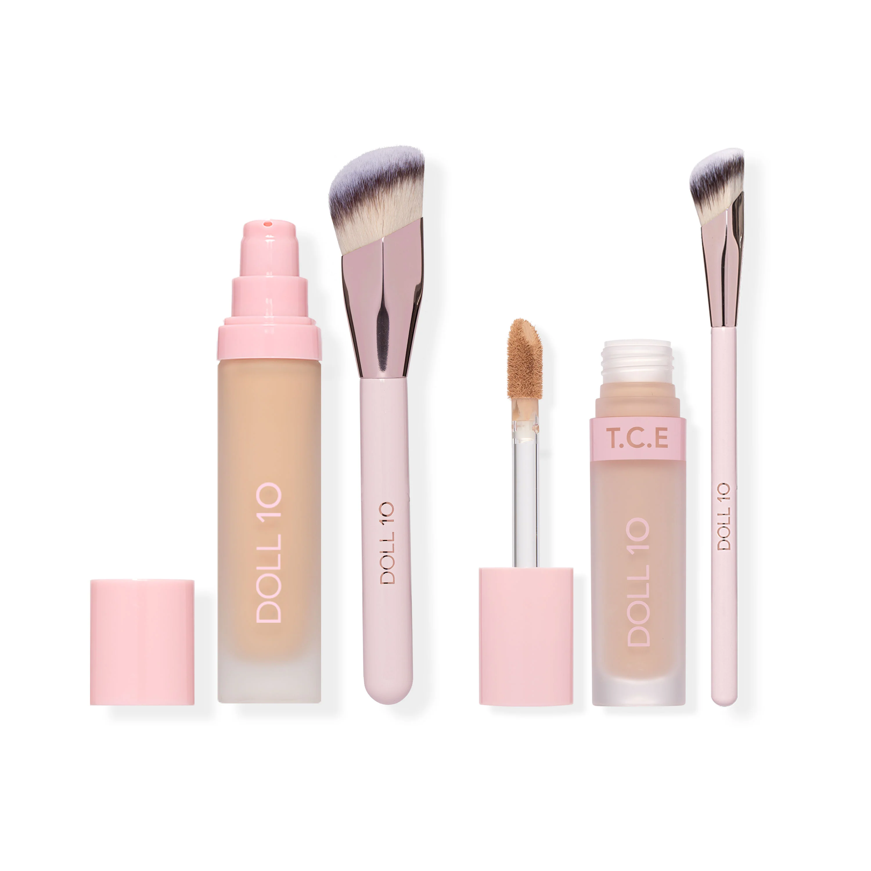 The Powder Pair: T.C.E. Foundation and Concealer with Brushes - Image 4