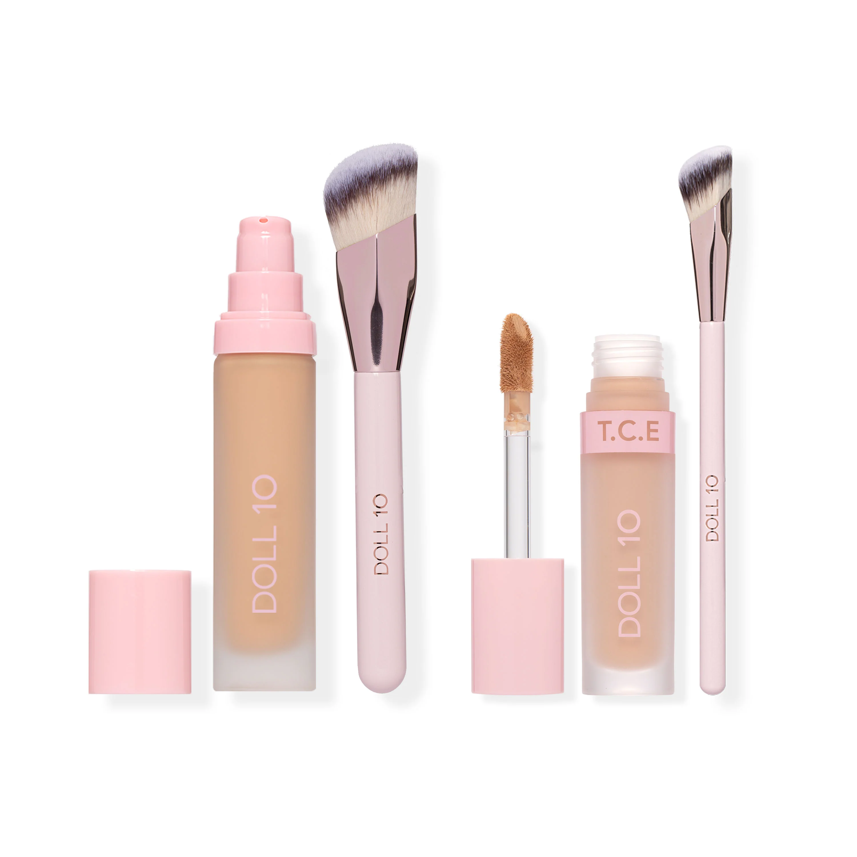 The Powder Pair: T.C.E. Foundation and Concealer with Brushes - Image 5