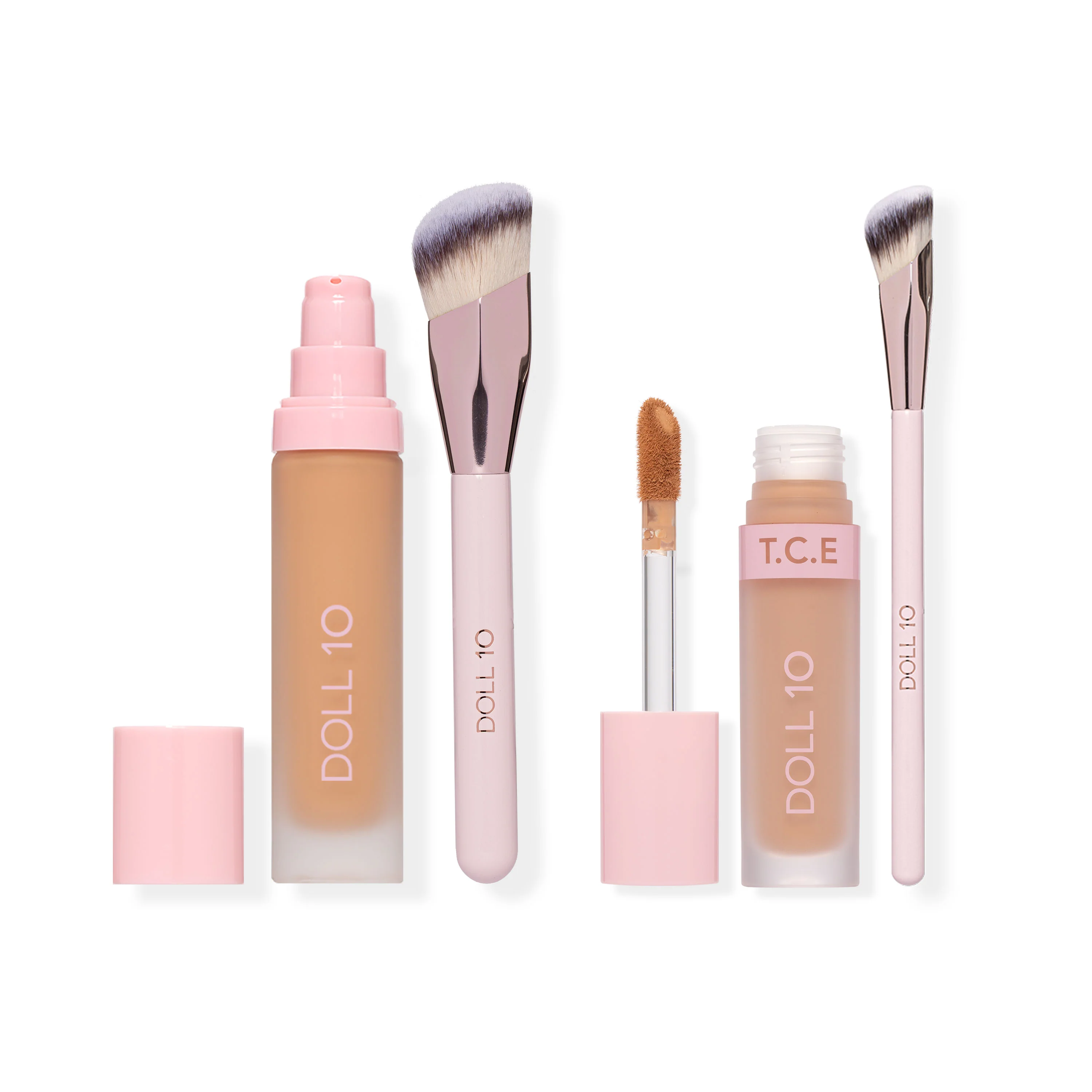 The Powder Pair: T.C.E. Foundation and Concealer with Brushes - Image 6