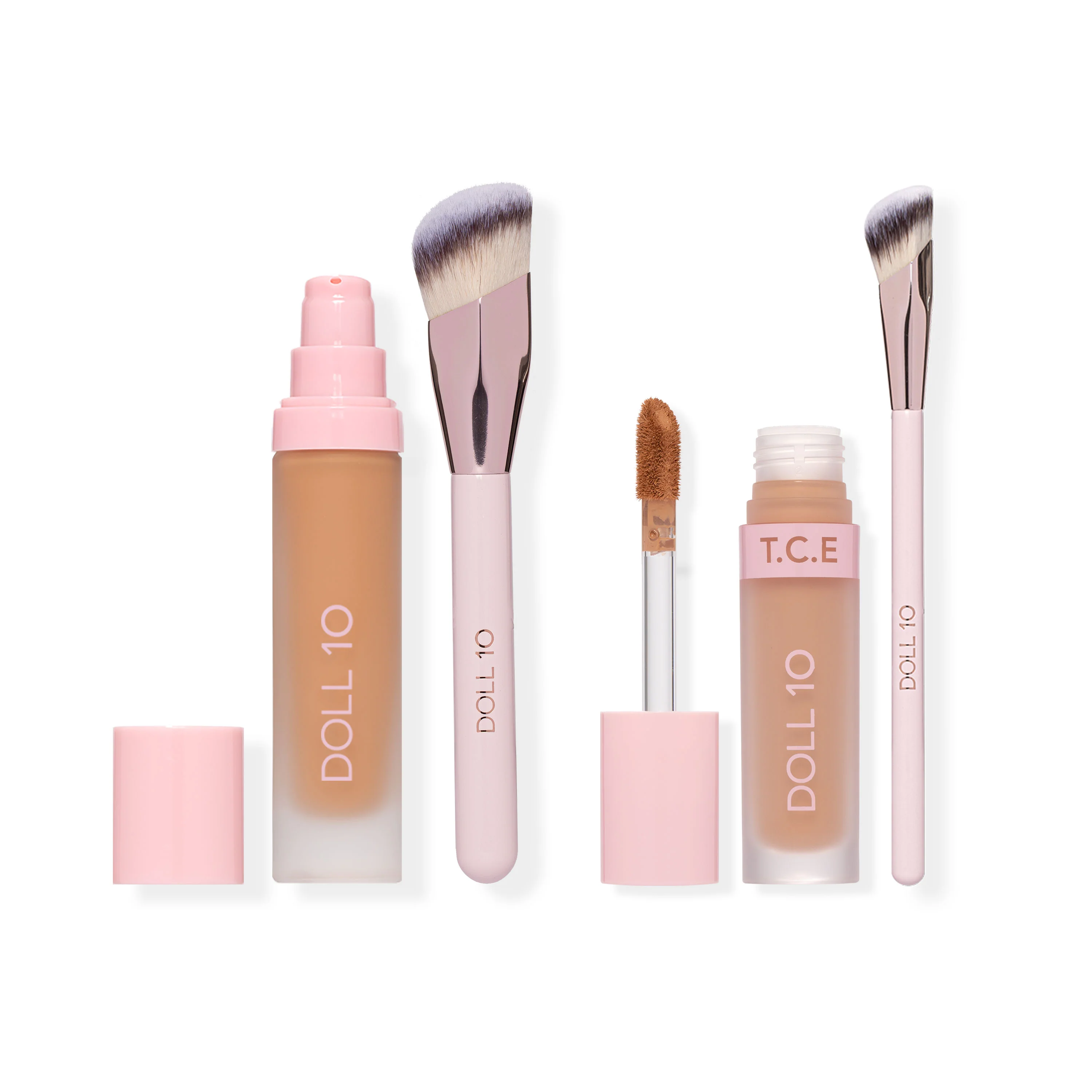 The Powder Pair: T.C.E. Foundation and Concealer with Brushes - Image 7