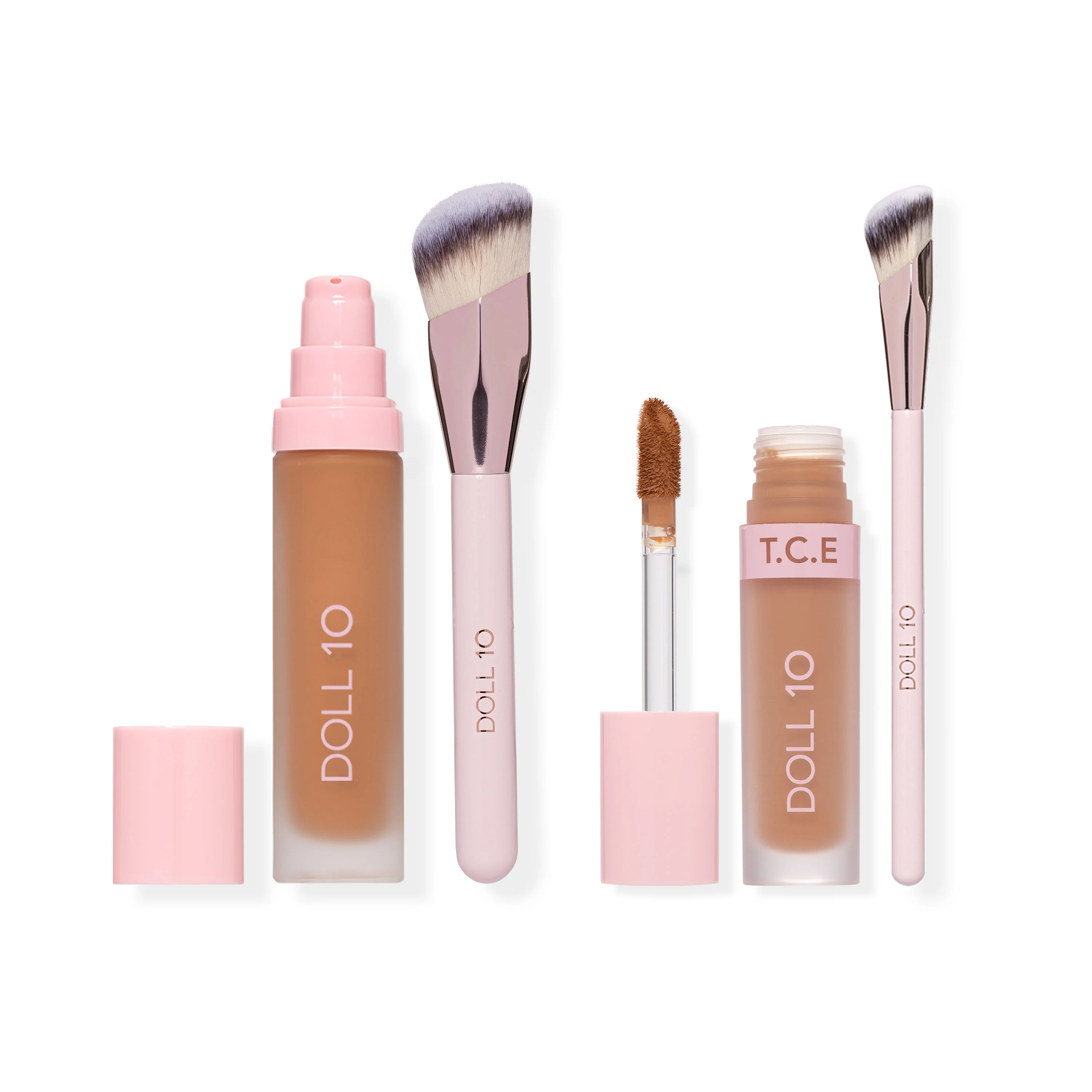 The Powder Pair: T.C.E. Foundation and Concealer with Brushes - Image 8