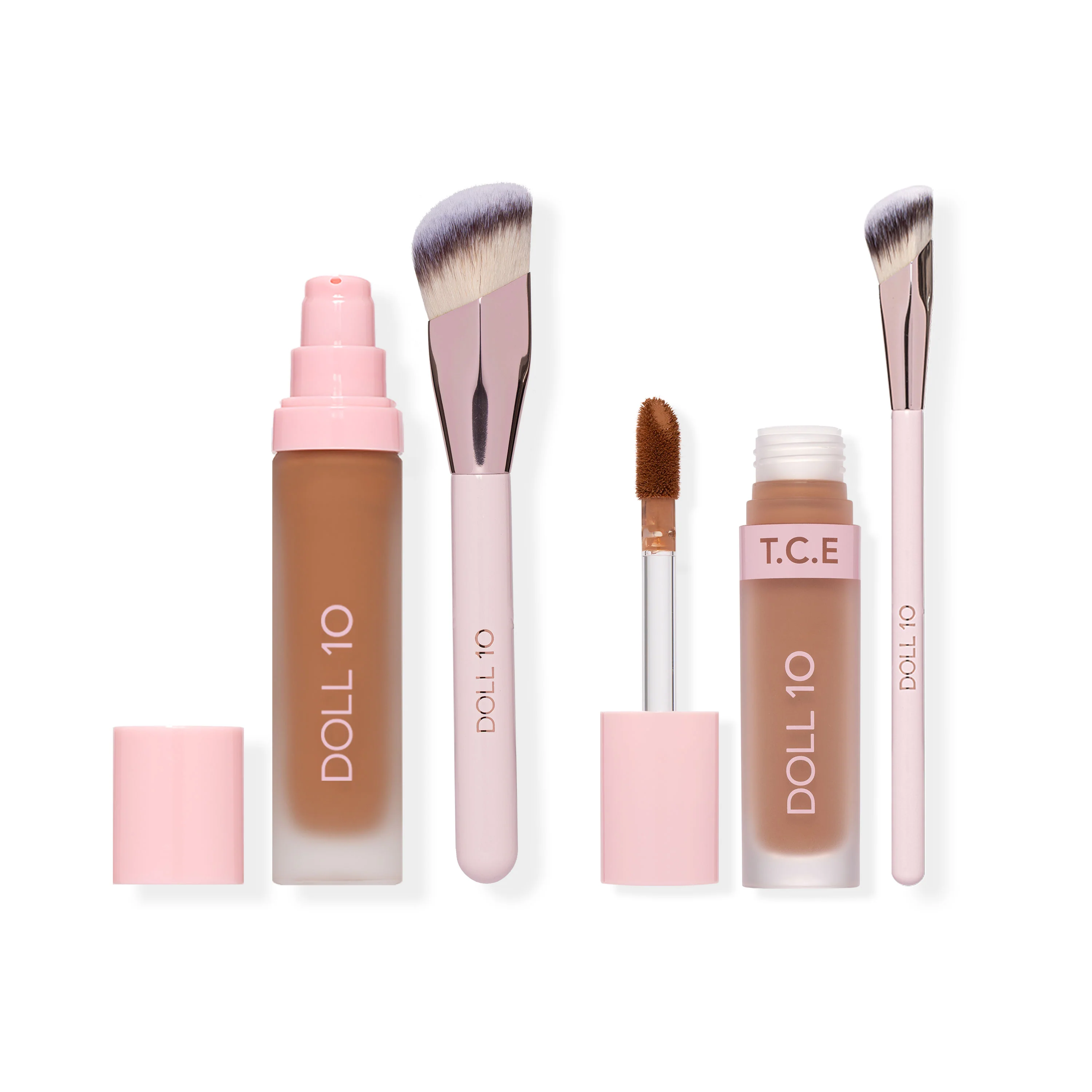 The Powder Pair: T.C.E. Foundation and Concealer with Brushes - Image 9